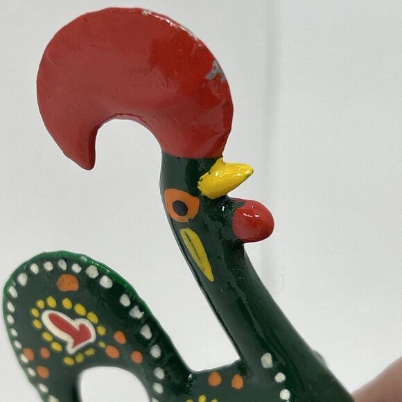 Vintage Portuguese The Rooster of Galo De Barcelos Wine Bottle Cork 4.5" - Picture 6 of 11